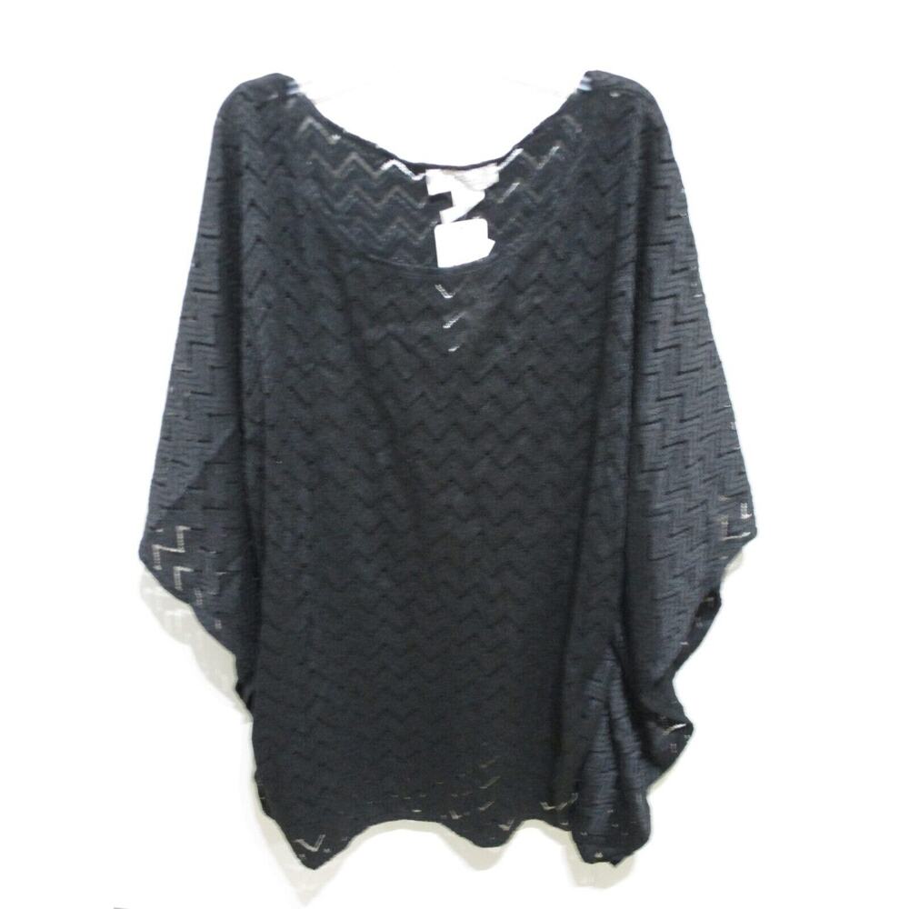 J‎ Valdi Poncho Swim Cover Up Sz XL Dolman Sleeve Boho Lagenlook Resort Layering